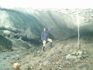 Touching the glacier