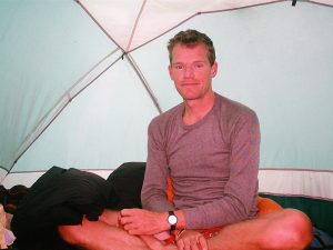 Staying in the tent