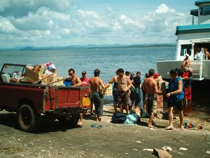 Loading the boat